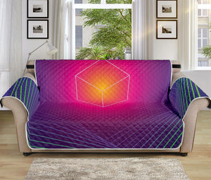 Green Light EDM Geometric Print Sofa Protector