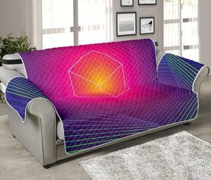 Green Light EDM Geometric Print Sofa Protector