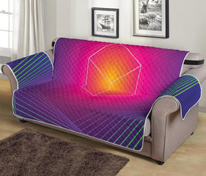 Green Light EDM Geometric Print Sofa Protector