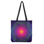 Green Light EDM Geometric Print Tote Bag