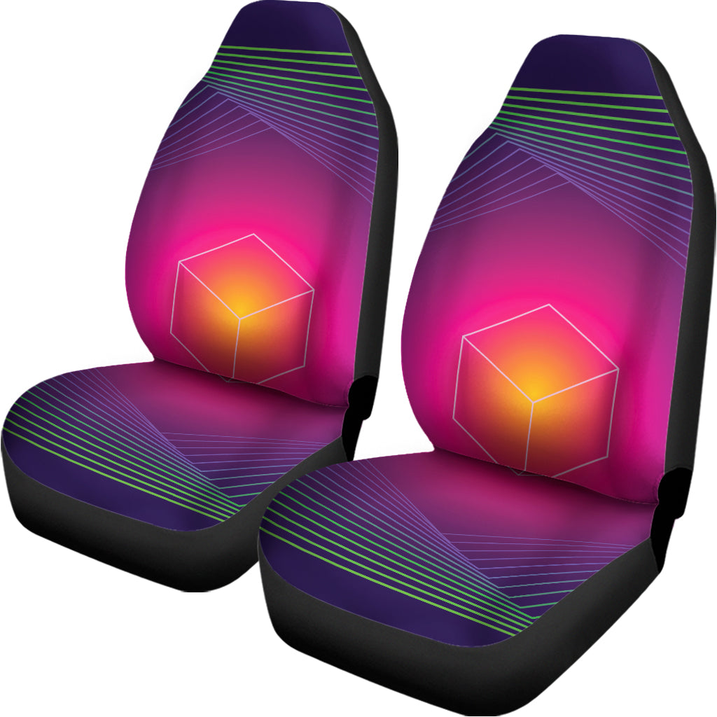 Green Light EDM Geometric Print Universal Fit Car Seat Covers