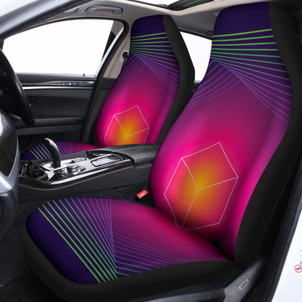 Green Light EDM Geometric Print Universal Fit Car Seat Covers