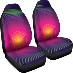 Green Light EDM Geometric Print Universal Fit Car Seat Covers