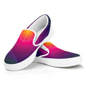 Green Light EDM Geometric Print White Slip On Sneakers