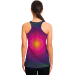Green Light EDM Geometric Print Women's Racerback Tank Top