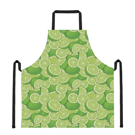 Green Lime Pattern Print Apron
