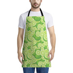 Green Lime Pattern Print Apron
