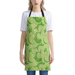 Green Lime Pattern Print Apron