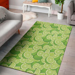 Green Lime Pattern Print Area Rug