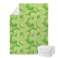 Green Lime Pattern Print Blanket