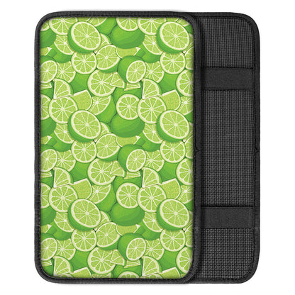 Green Lime Pattern Print Car Center Console Cover