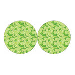 Green Lime Pattern Print Car Coasters