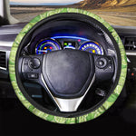 Green Lime Pattern Print Car Steering Wheel Cover