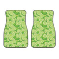 Green Lime Pattern Print Front Car Floor Mats