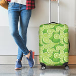 Green Lime Pattern Print Luggage Cover