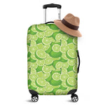 Green Lime Pattern Print Luggage Cover