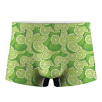 Green Lime Pattern Print Men's Boxer Briefs