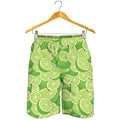 Green Lime Pattern Print Men's Shorts