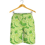 Green Lime Pattern Print Men's Shorts