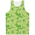 Green Lime Pattern Print Men's Tank Top