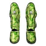 Green Lime Pattern Print Muay Thai Shin Guard