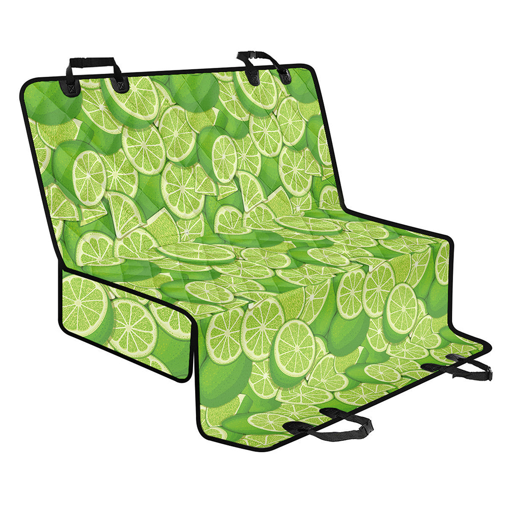 Green Lime Pattern Print Pet Car Back Seat Cover