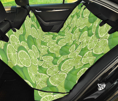 Green Lime Pattern Print Pet Car Back Seat Cover