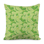 Green Lime Pattern Print Pillow Cover