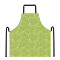 Green Lime Slices Pattern Print Apron