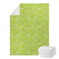 Green Lime Slices Pattern Print Blanket