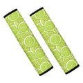 Green Lime Slices Pattern Print Car Seat Belt Covers