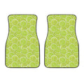 Green Lime Slices Pattern Print Front Car Floor Mats