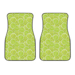 Green Lime Slices Pattern Print Front Car Floor Mats