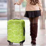 Green Lime Slices Pattern Print Luggage Cover