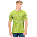 Green Lime Slices Pattern Print Men's T-Shirt