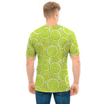 Green Lime Slices Pattern Print Men's T-Shirt