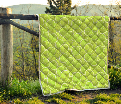 Green Lime Slices Pattern Print Quilt