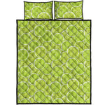 Green Lime Slices Pattern Print Quilt Bed Set