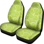 Green Lime Slices Pattern Print Universal Fit Car Seat Covers