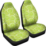 Green Lime Slices Pattern Print Universal Fit Car Seat Covers