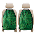 Green Marijuana Leaf Print Car Seat Organizers