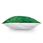 Green Marijuana Leaf Print Pillow Cover