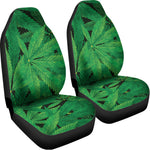 Green Marijuana Leaf Print Universal Fit Car Seat Covers