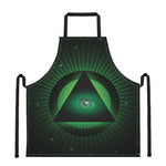 Green Masonic Eye Print Apron