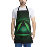 Green Masonic Eye Print Apron