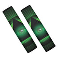 Green Masonic Eye Print Car Seat Belt Covers