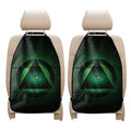 Green Masonic Eye Print Car Seat Organizers