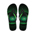 Green Masonic Eye Print Flip Flops