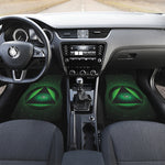 Green Masonic Eye Print Front Car Floor Mats