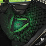 Green Masonic Eye Print Pet Car Back Seat Cover